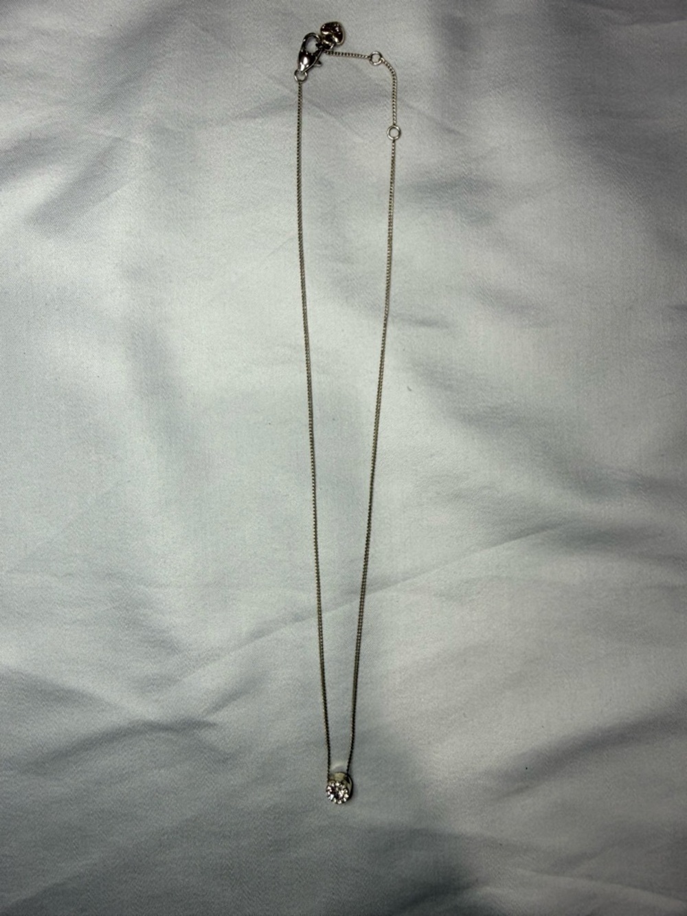 Brighton CZ Solitaire Necklace - Silver